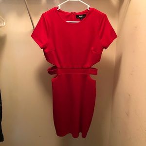 Red cutout dress